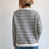 VAIDA | Cardigan autunnale a righe con bottoni