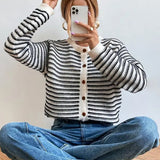 VAIDA | Cardigan autunnale a righe con bottoni