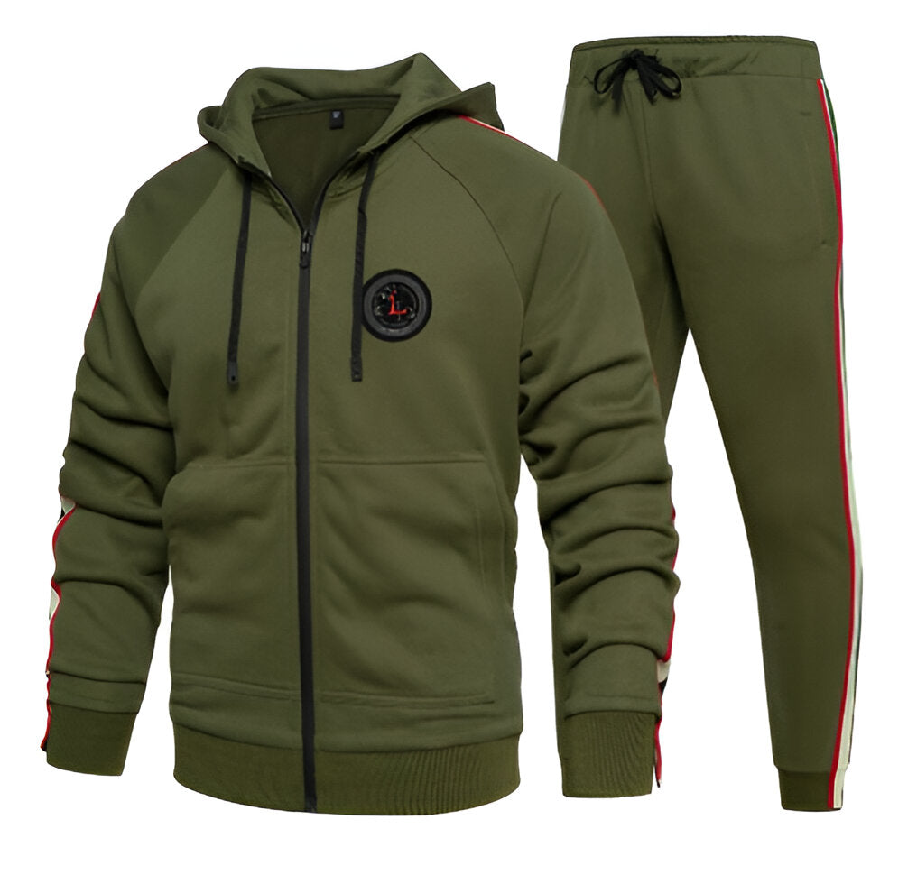 GIUDA | Elegante completo autunnale a righe in 2 pezzi