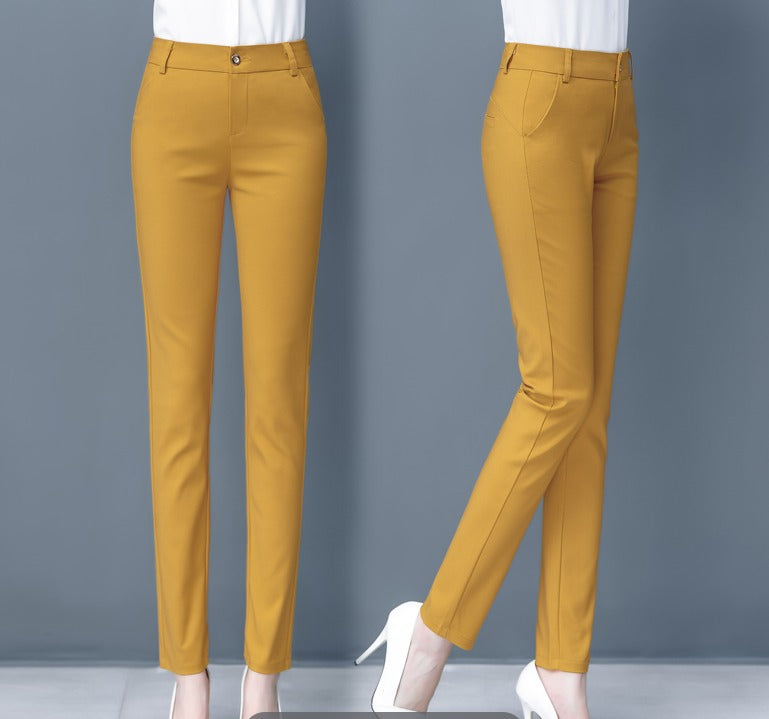 JANE | Pantaloni elasticizzati autunnali a vita alta per donne curvy