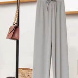 ALLEATO | Pantaloni invernali casual chic con coulisse a righe verticali per uno stile disinvolto