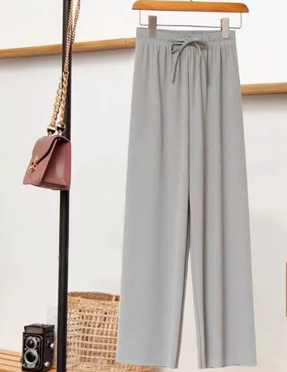 ALLEATO | Pantaloni invernali casual chic con coulisse a righe verticali per uno stile disinvolto