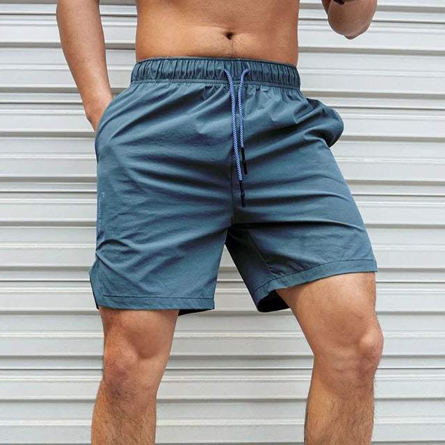 Short estivi mentali maschili - Fit facile e rilassato - vita elastica con cordone - sopra il ginocchio