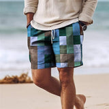 Shorts estivi da uomo - Lunghezza al ginocchio - vita elastica con cordino - leggeri e traspiranti