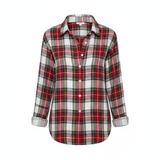 Amelia™ | Camicetta a quadri in maglia in tonalità tenui