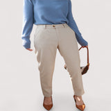 Helga™ | Pantaloni slim a vita alta