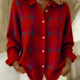 Felicia™ | Cardigan a Quadri Casual