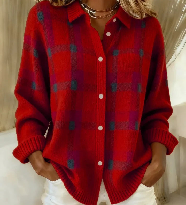 Felicia™ | Cardigan a Quadri Casual