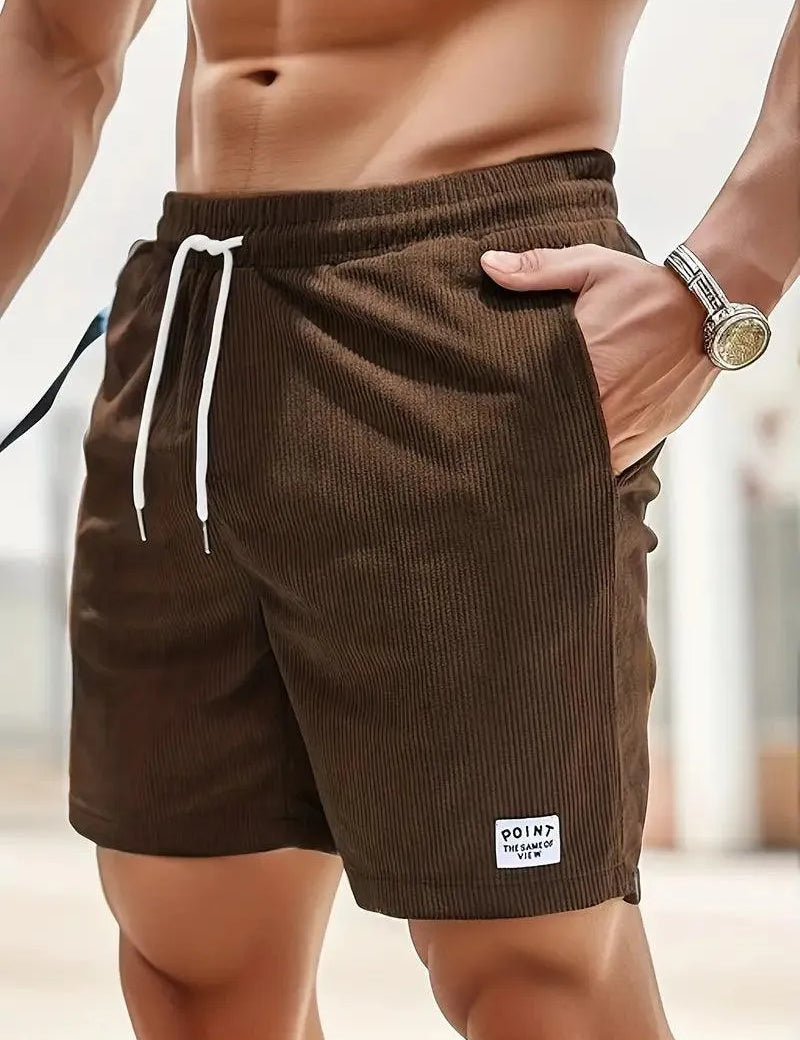Short estivi da uomo - tessuto traspirante e leggero - cintura elastica con cordino