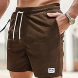 Short estivi da uomo - tessuto traspirante e leggero - cintura elastica con cordino