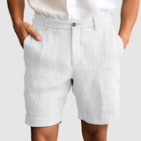 Pantaloni Corti Estivi in Cotone e Lino da Uomo
