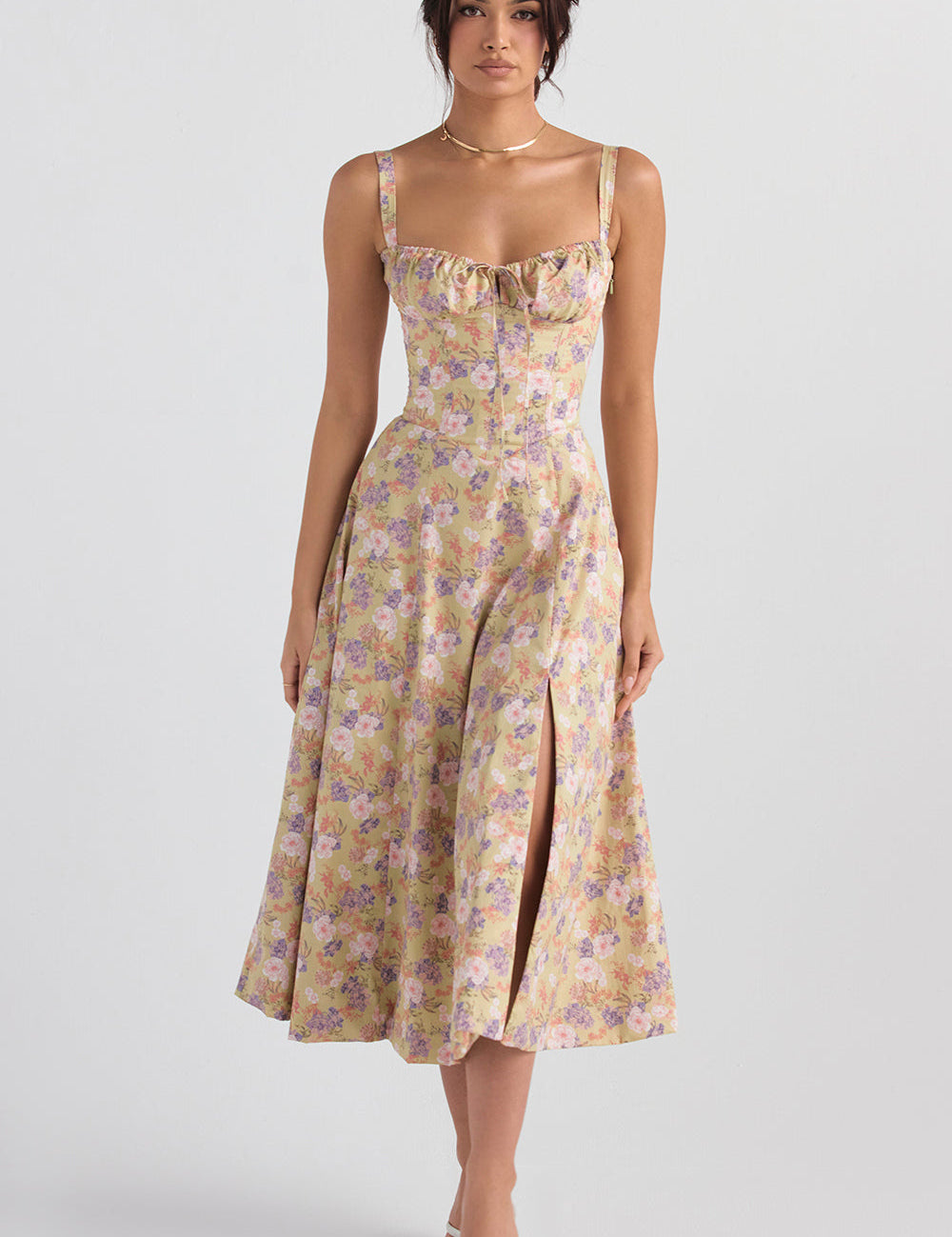 Betania | Abito a corsetto midi autunnale comodo ed elegante