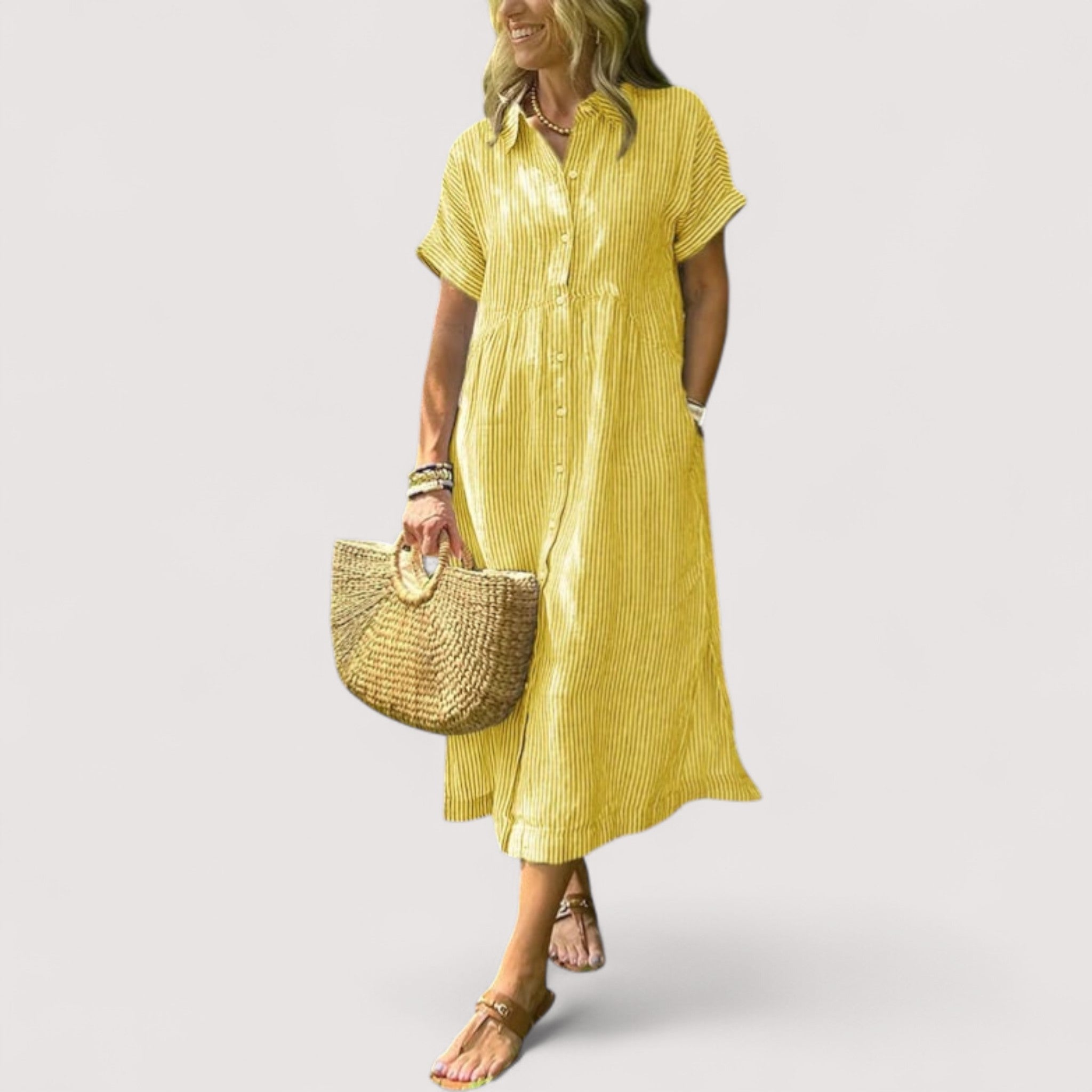 Rea™ | Abito camicia a righe