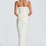 Lucia | Abito maxi con scollo quadrato