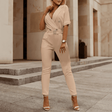 JESSICA | Tuta autunnale chic con scollo a V per un look disinvolto di stagione