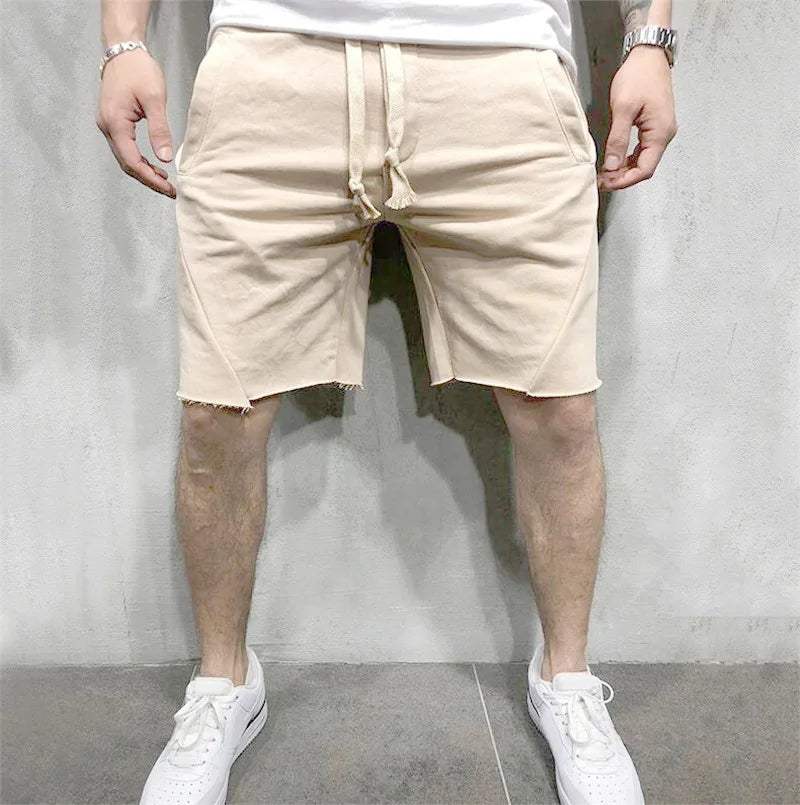 Short estivi mentali maschili - miscela di cotone leggero - Fit rilassato - lunghezza del ginocchio con tasche