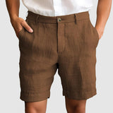 Pantaloni Corti Estivi in Cotone e Lino da Uomo