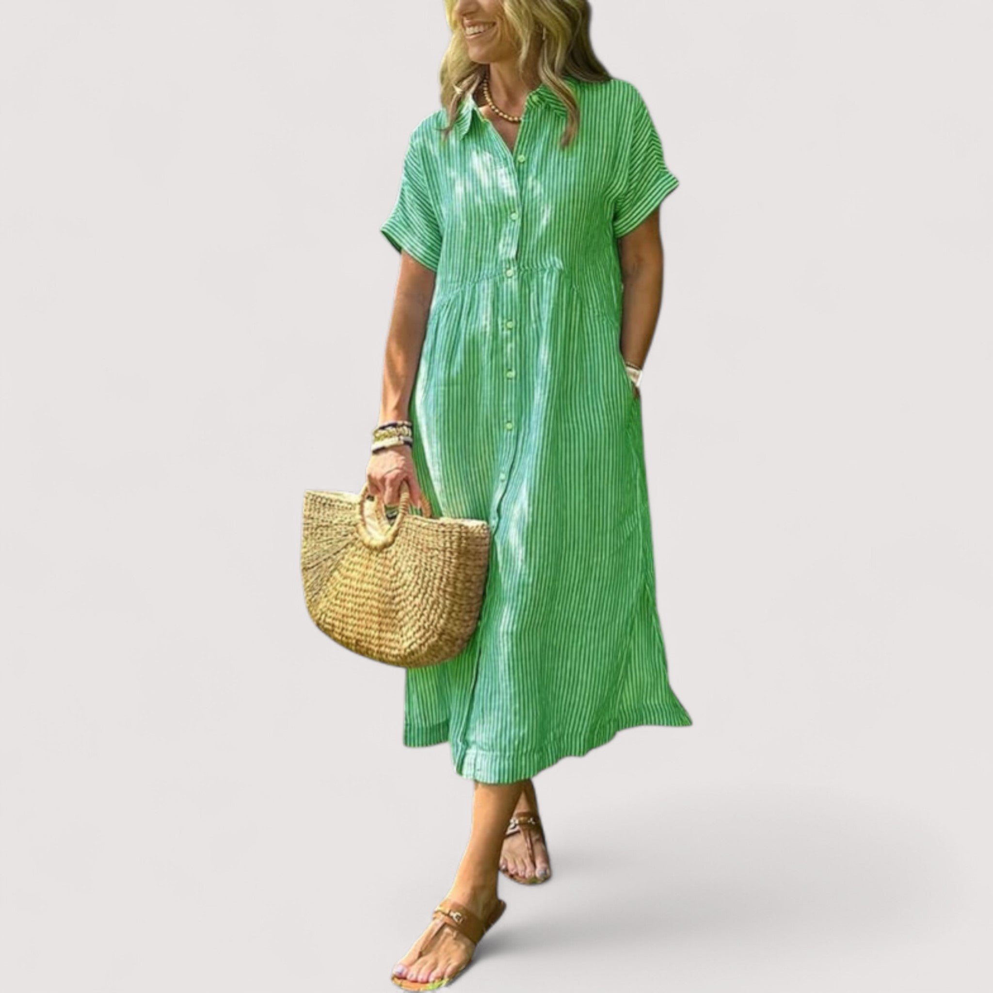 Rea™ | Abito camicia a righe