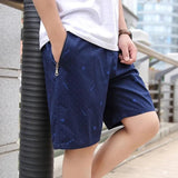 Shorts estivi da uomo - miscela di cotone traspirante - vestibilità rilassata - lunghezza al ginocchio - con cerniere