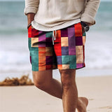 Shorts estivi da uomo - Lunghezza al ginocchio - vita elastica con cordino - leggeri e traspiranti
