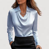 Charlotte™ | Blusa in satin con scollo a V