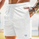 Short estivi da uomo - tessuto traspirante e leggero - cintura elastica con cordino