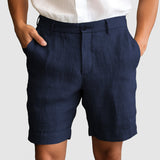Pantaloni Corti Estivi in Cotone e Lino da Uomo