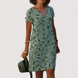 Jeanne™ | Vestito con scollo a V e stampa