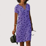 Jeanne™ | Vestito con scollo a V e stampa