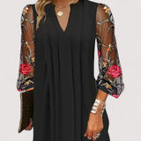 Madlina™ | Elegante Minikleid mit transparenten Ärmeln