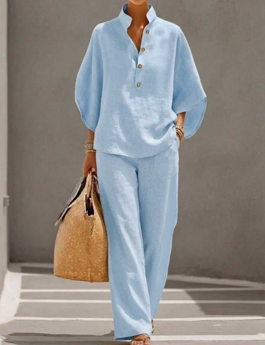 Mariel™ | Completo Leggero in Cotone e Lino