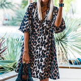 MILA | Abito autunnale chic con stampa leopardata per un look disinvolto