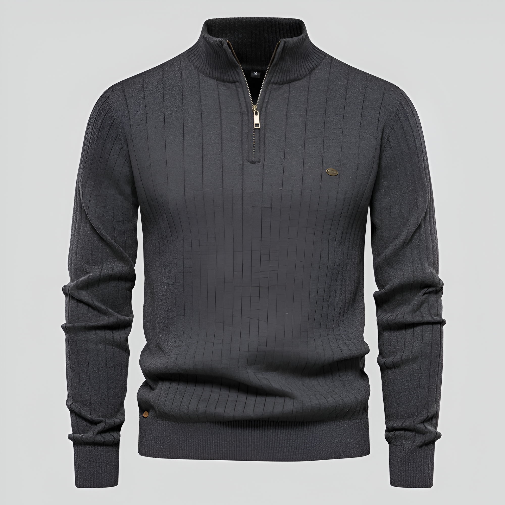 NIGEL | Maglione con zip premium in cotone autunnale