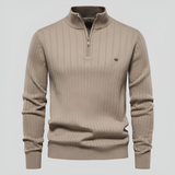 NIGEL | Maglione con zip premium in cotone autunnale