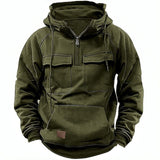 SAME | Calda felpa invernale con cappuccio in cotone con tasche