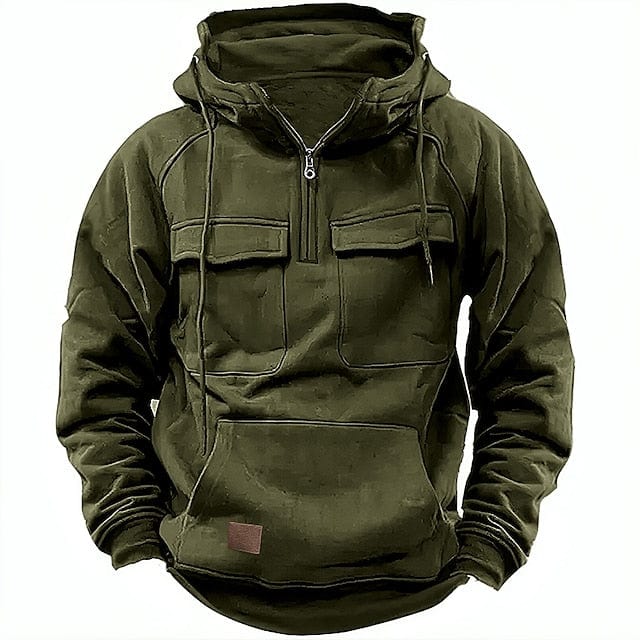 SAME | Calda felpa invernale con cappuccio in cotone con tasche