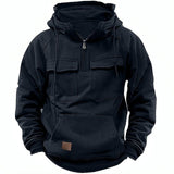 SAME | Calda felpa invernale con cappuccio in cotone con tasche
