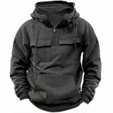 SAME | Calda felpa invernale con cappuccio in cotone con tasche