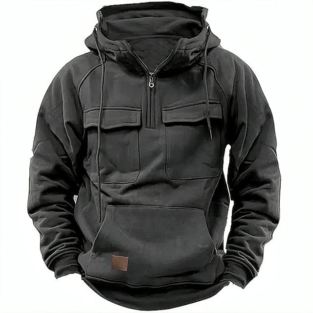 SAME | Calda felpa invernale con cappuccio in cotone con tasche