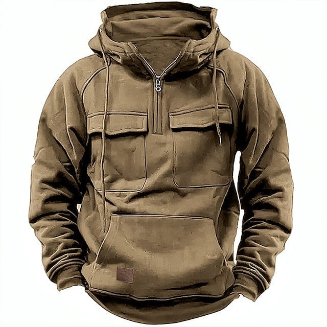 SAME | Calda felpa invernale con cappuccio in cotone con tasche