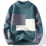 Maglione invernale da uomo - Tessuto spesso e caldo - Manica lunga - Scollo rotondo - Abbigliamento casual elegante