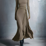 Noemi | Abito maxi con nodo laterale