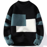 Maglione invernale da uomo - Tessuto spesso e caldo - Manica lunga - Scollo rotondo - Abbigliamento casual elegante